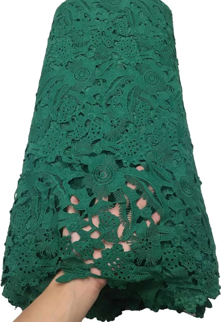 Зеленый Лидер продаж нигерийские кружевные ткани молочный шелк Африканский шнур