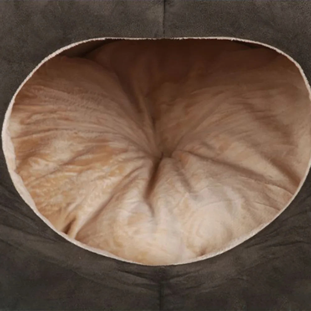 Winter Warm Cat Cave House Kennel Pet Nest Cat Sleeping Bag Deep Sleep Semi-Closed Tent Cat Bed Self Warming for Indoor Cats Dog