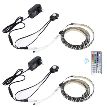 

Wireless PIR Motion night light Sensor RGB LED Strip Waterproof Bedroom Night Bed Stair Cabinet Light Holiday Decoration