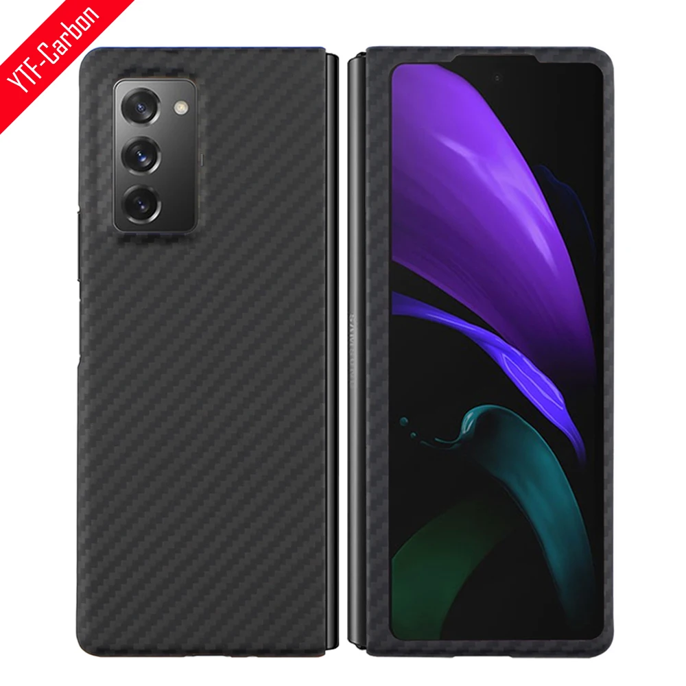 YTF-carbon real carbon fiber cover For Samsung Galaxy Z Fold 2 Case Aramid fiber cases SM F916B SM F916N Z Fold 2 5G Phone shell