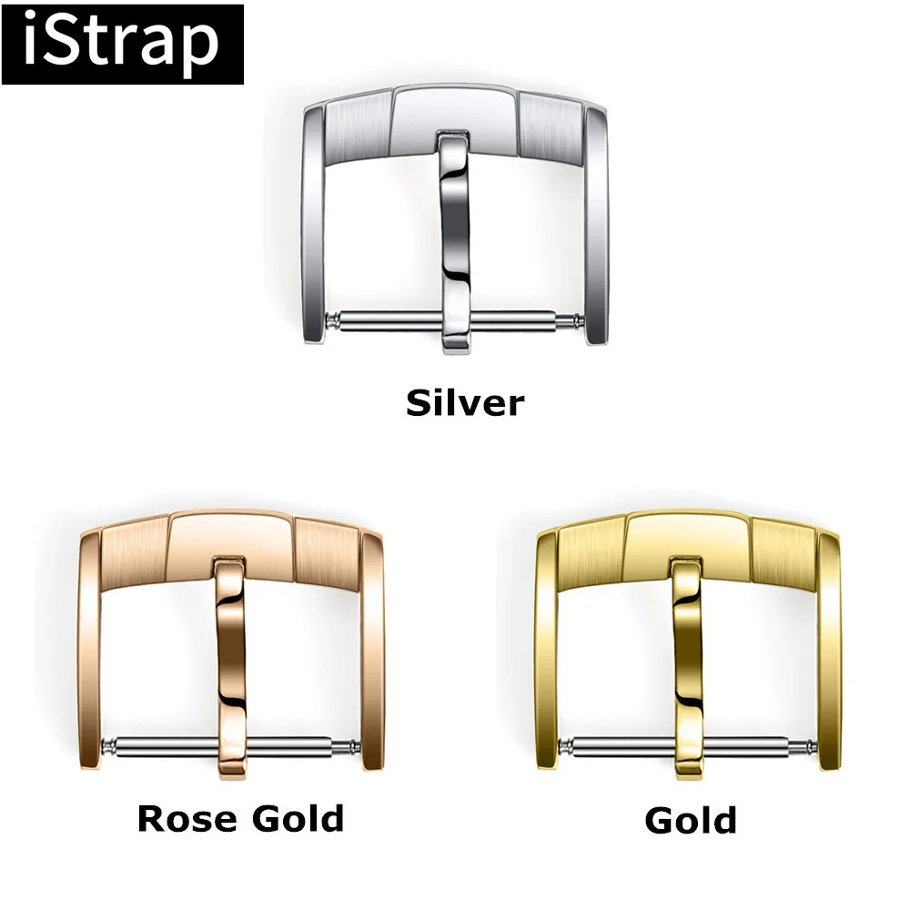 IStrap, 1 шт., нержавеющая сталь, пряжка для Apple Watch14-20mm, твердый металлический ремешок для часов, застежка, сделай сам, кожаные аксессуары