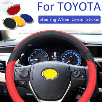 

Car Logo Emblem Interior Steering Wheel Center Sticker Cover For Toyota Carolla Camry Reiz Sienna prius Land Cruiser Rav4