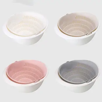 

Portable detachable Double-layer Hollow fruit and Vegetable Cleaning Drain Basket Washed Rice Kitchen Tools Strainer Colander