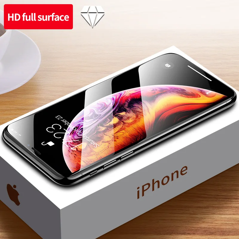 9D защитное закаленное стекло для iPhone 7 8 Plus стекло защитная пленка, стекло для iPhone XR X XS Max - Цвет: For iPhone X XS