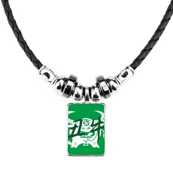 

New Year of Ox Animal China Zodiac Necklace Handmade Leather Rope Pendant