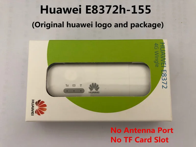 E8372-155huawei logo Разблокированный huawei E8372 E8372h-153 E8372h-608 E8372h-155 с 2 шт. антенны 150M LTE USB Wingle 4G Wi-Fi модем ключ для автомобиля беспроводной доступ в Интернет, E3372 - Цвет: E8372-155huawei logo