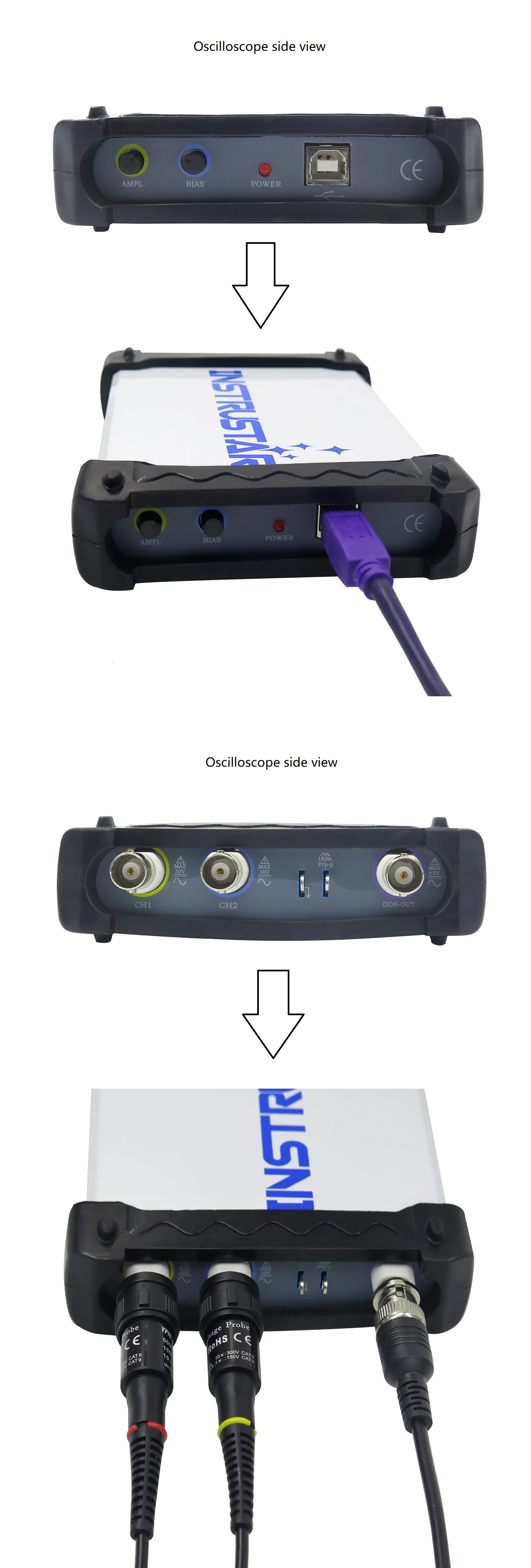 ISDS205B 5 в 1 Многофункциональный USB для ПК цифровой осциллограф/анализатор спектра/DDS/развертки/регистратор данных 20 м 48 мс/с