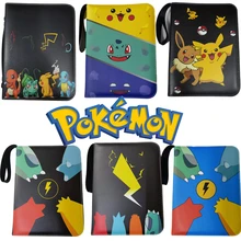 Porte cartes Pokemon peut insérer 200 à 400 cartes, image de dessin animé Pikachu, collectionneur, jeu de cartes, porte cartes de rangement, cadeau de noël