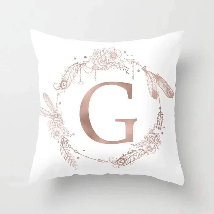 Современный Креативный Английский алфавит гирлянда цветочный чехол для подушки с принтом горячий полиэстер 1" Чехол для подушки дивана кресла - Цвет: DRD115-G