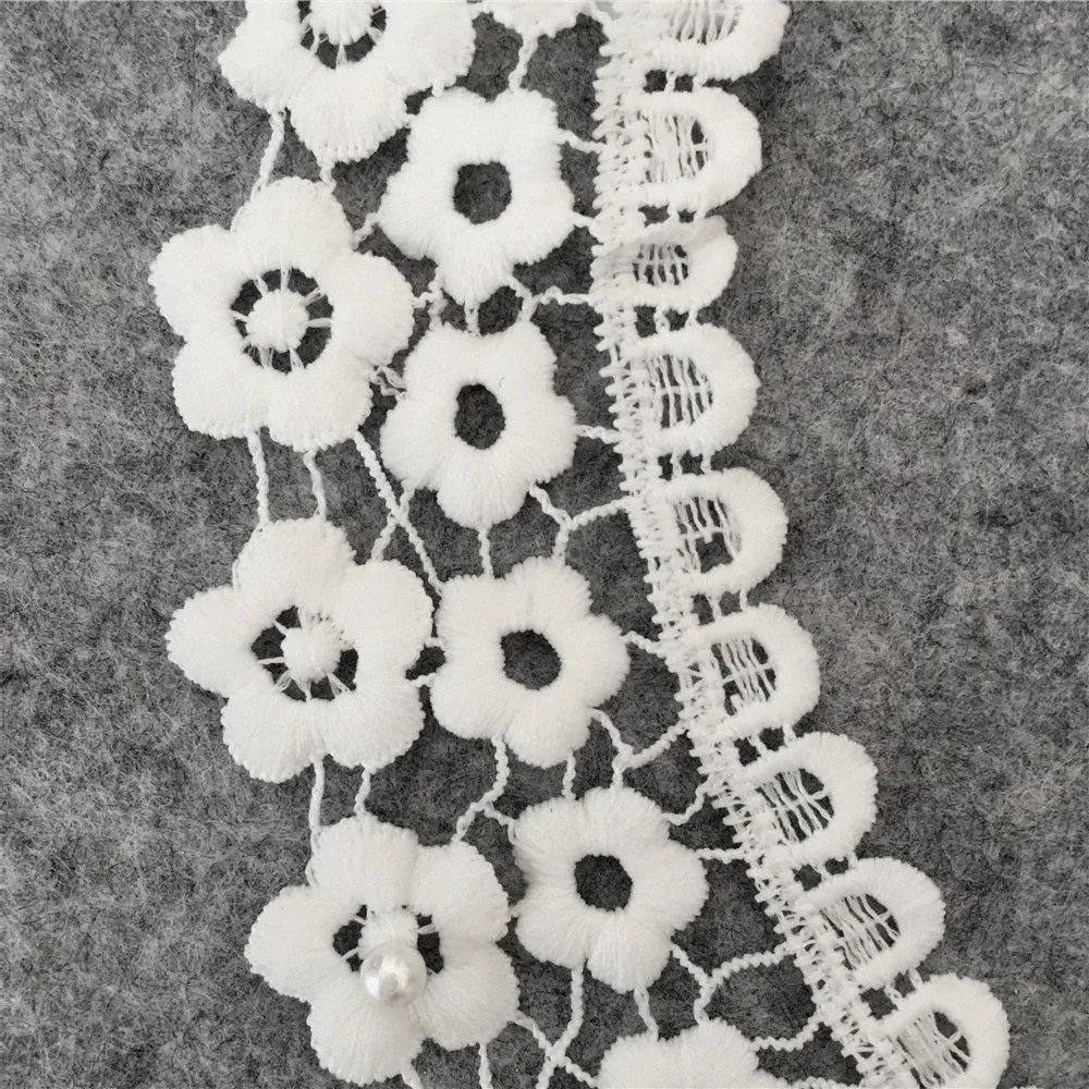 Lace Sewing Accessories Embroidered Flower Collar Decoration Appliques 1pcs