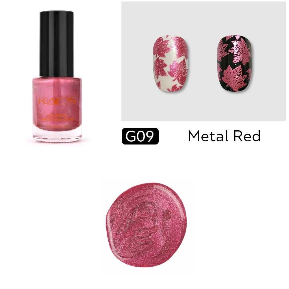 9.5ml Nail Polish& stamp polish Metal 10 colors Optional Nail Stamping Polish Lacquer Nail Art Varnish DIY Manicure Polish