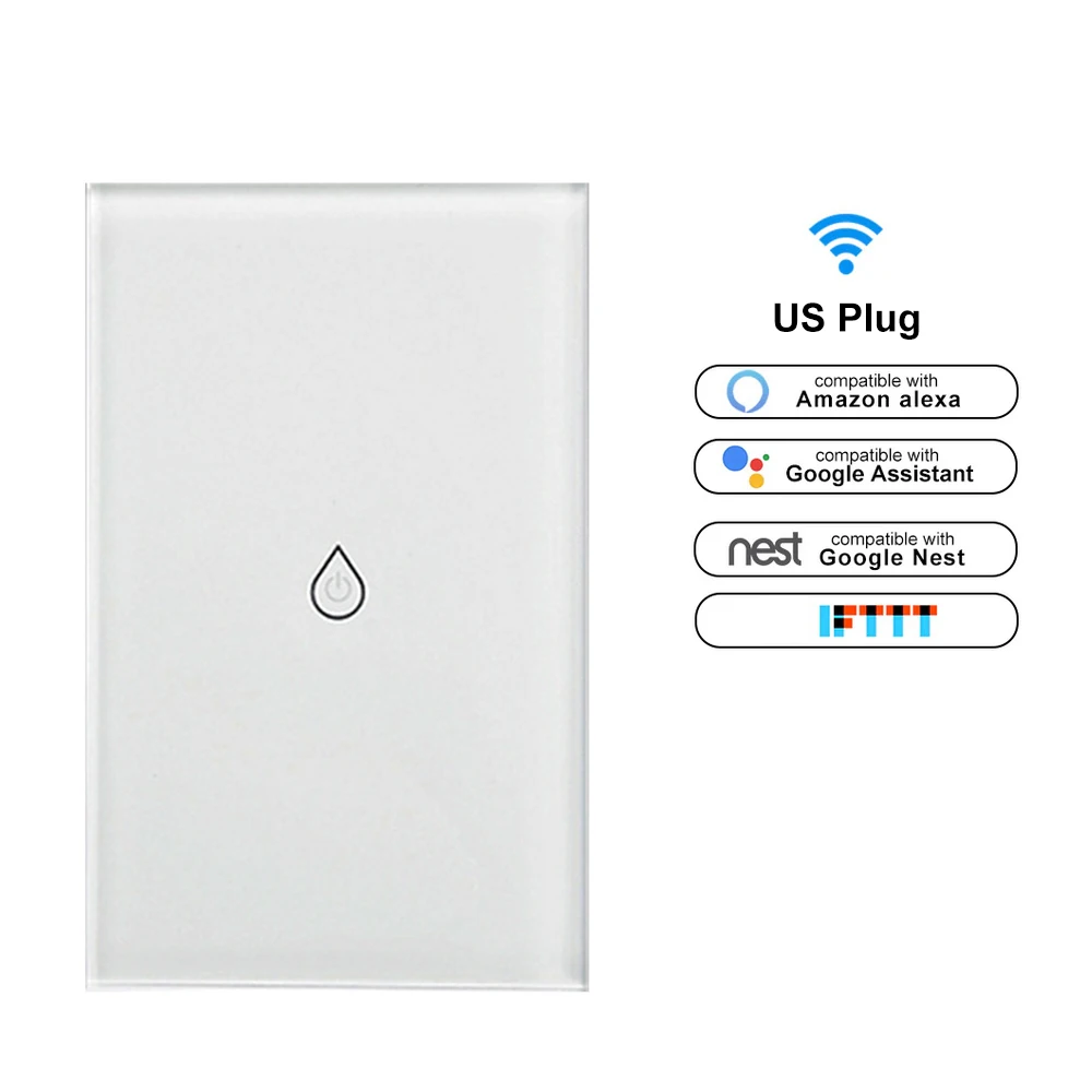 

Wifi Smart Switch Water Heater Switches Voice Remote Control US standard Touch Panel Timer Outdoor work alexa google home