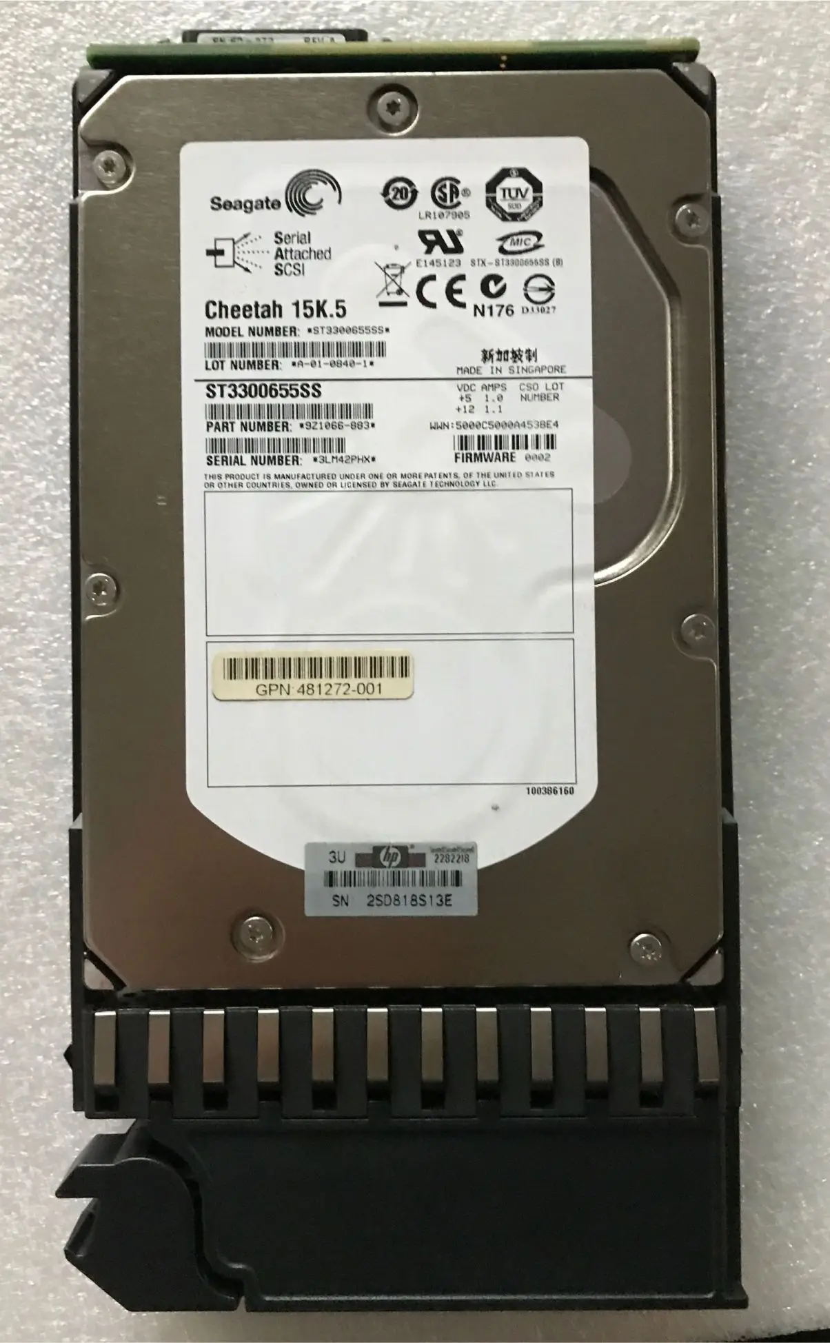 481272-001 480938-001 AJ736A 300G SAS 15K LFF 3.5 ġ HDD, MSA 2000 