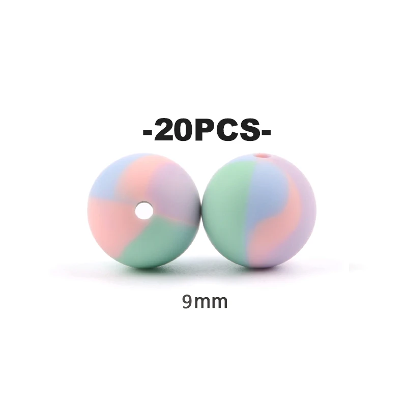 Floral and Leopard Print Silicone Bead Set