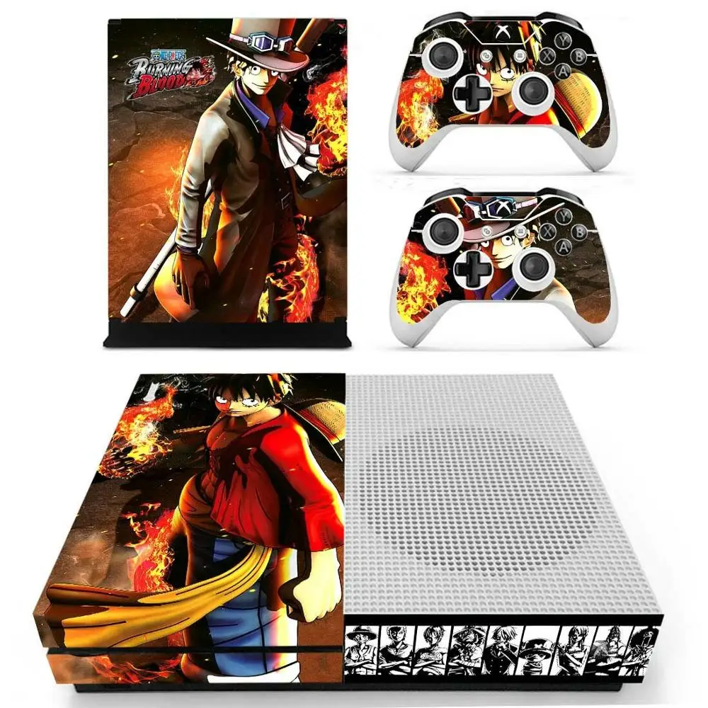 YS-xboxoneS-0330 One piece наклейка s для Xbox One S виниловые наклейки для кожи Pegatina Adesivo для Xbox one Slim консоль и два контроллера шкуры - Цвет: YS-xboxoneS-0330