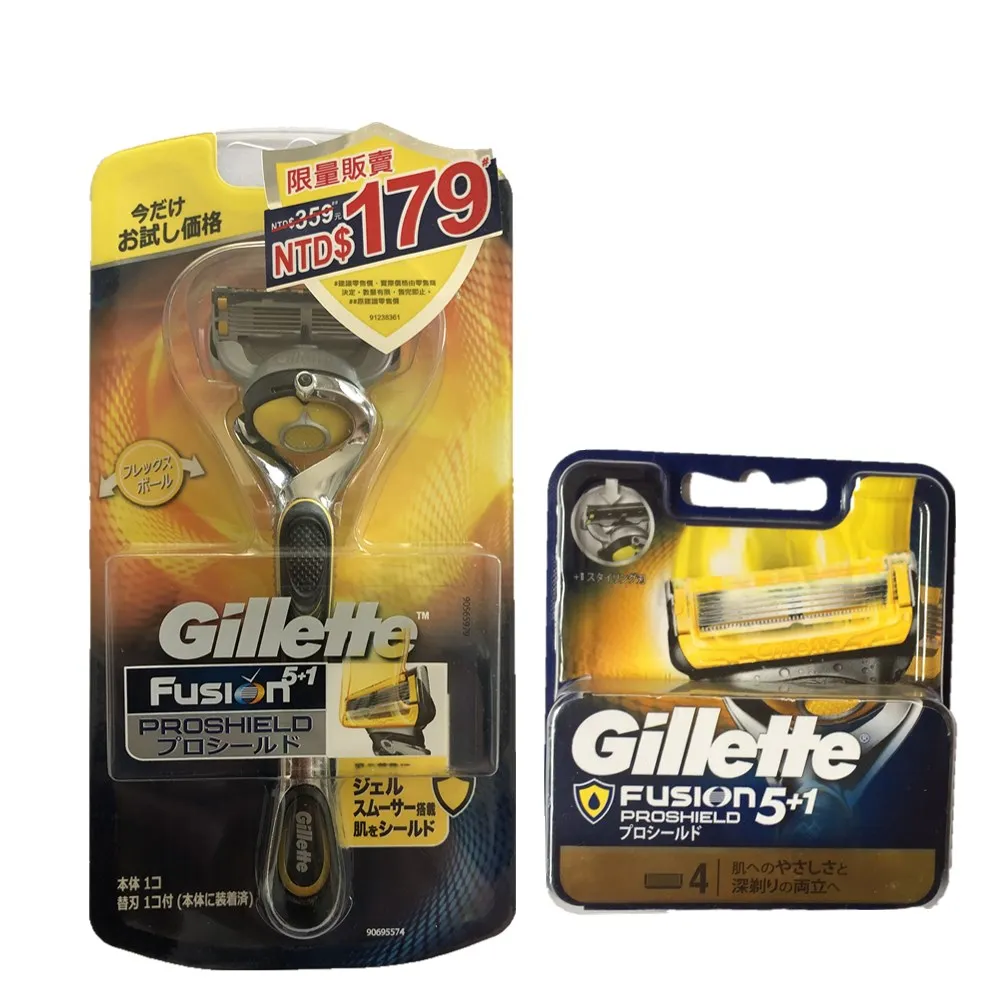 

Original Gillette Fusion Men Face Care 5 Layer Blades Shaving Blade Profiled Cool Replacement Blades Head Razor Blades