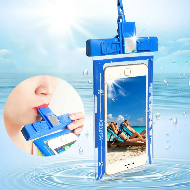

Outdoor Dedicated Mobile Phone Waterproof Bag Swimming Diving Suit Mobile Phone Sealed Protective Cover TPU Mobile Phone Bag