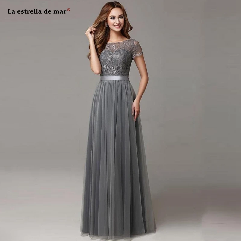 gray bridesmaid dresses short