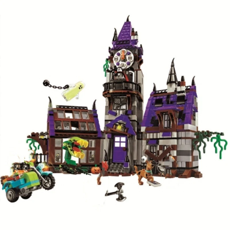 

BELA10432 Scooby Doo Figures Mystery Mansion 860PCS Model Set Building Blocks Compatible Scooby Doo DIY Toys For Children Gifts