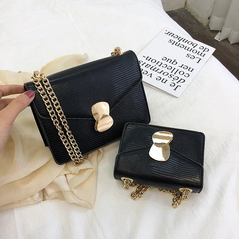 

JIULIN Slam carrying bag 2019 new lizard chain bag Mori (size) casual shoulder small square bag