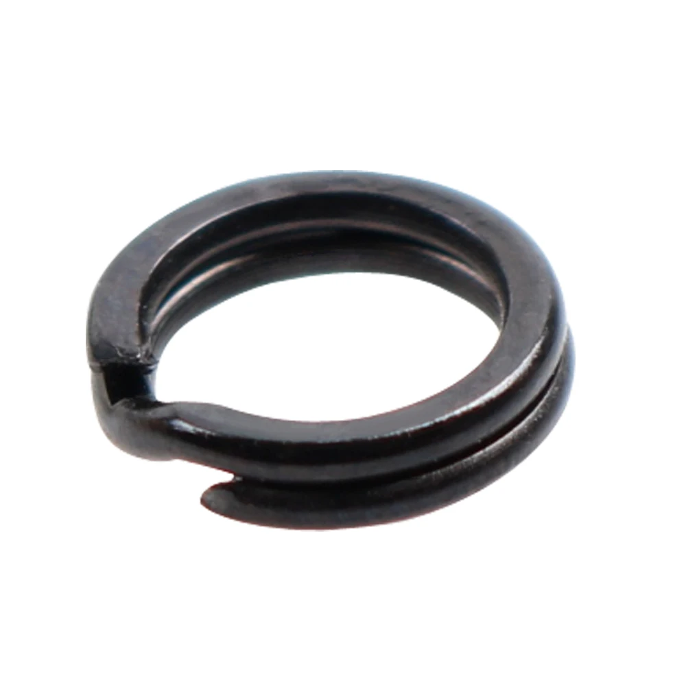 Black Fishing Double Ring Connector Stainless Steel Split Ring Diameter 4mm-12mm Heavy Duty Fishing Accessories 50pcs/lot