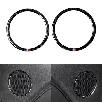 

Speaker Frame Stickers Carbon Fiber Red+White+Blue Easily Installation Personal Car Elements for Ford Mustang 15-17