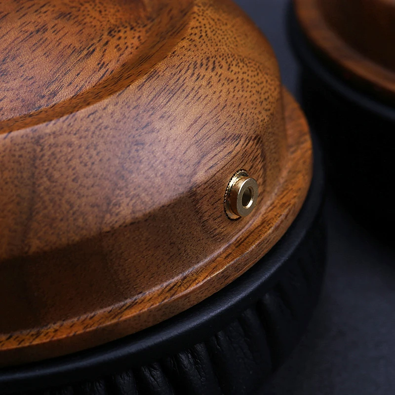 Fone de Ouvido Áudio com Fio Grave e Som Dobrável Hifi Madeira Alta Qualidade Quente Música 50mm Dinâmico - Image 4