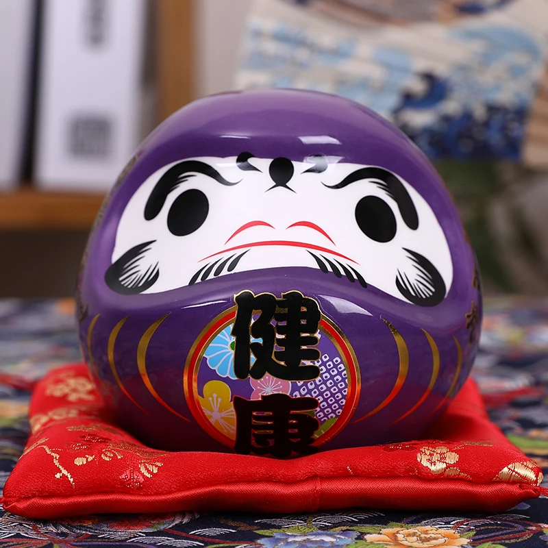 4,5 дюймов Maneki Neko Daruma орнамент керамическая статуя кота подарок для украшения дома фэн-шуй копилка