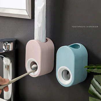 

2 Pcs Automatic Toothpaste Dispenser Wall Mount Toothpaste Squeezer Holder