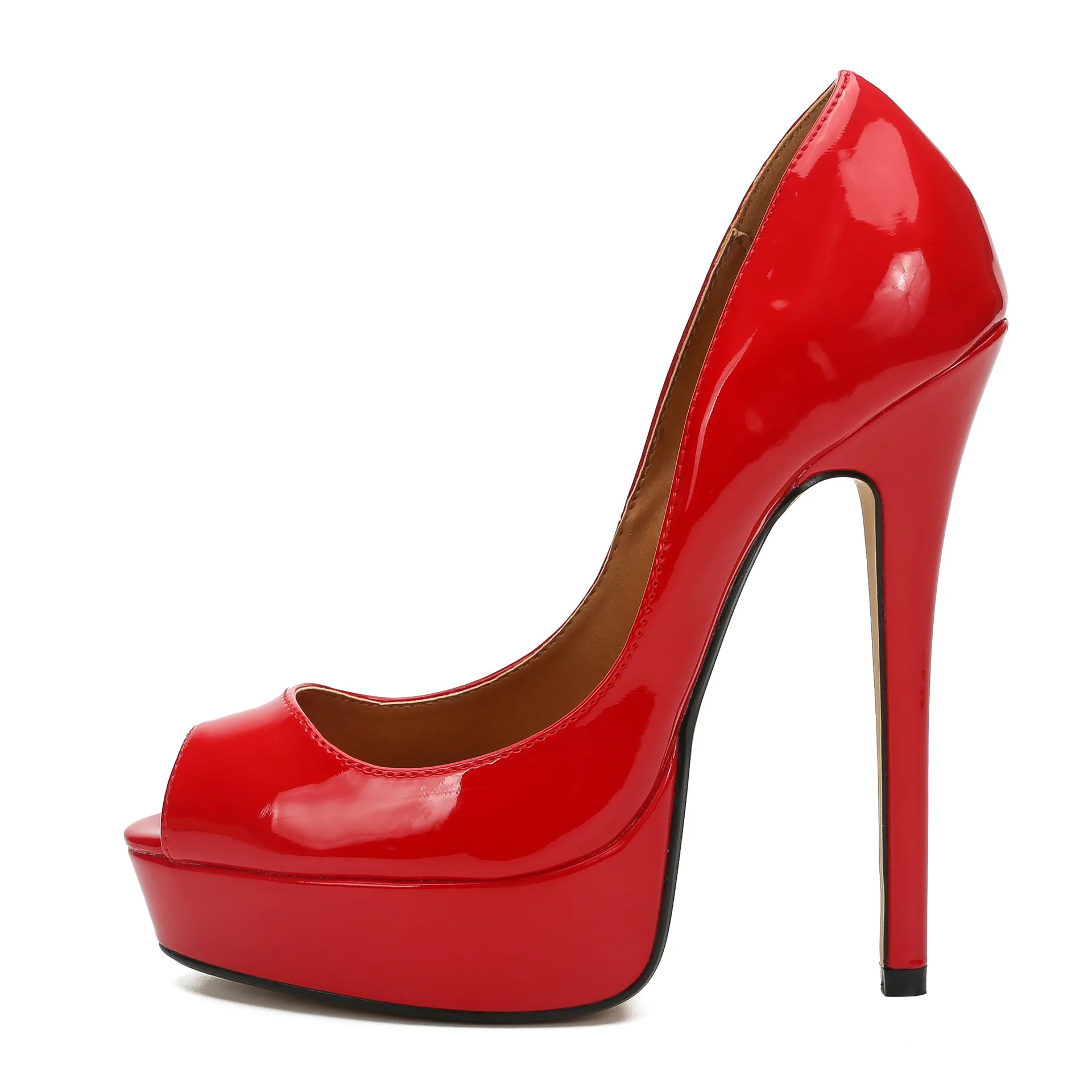 Mclubgirl/пикантные мужские и женские сандалии больших размеров 40-48 пикантные туфли-лодочки с открытым носком Клубная обувь для вечеринок обувь на высоком каблуке обувь черного и красного цвета ZQJ
