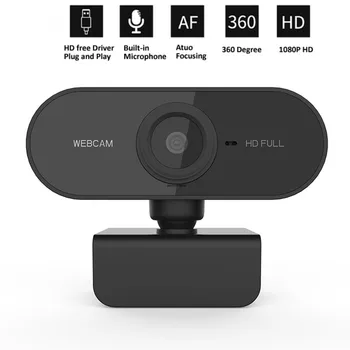 

HD 1080P Webcam Mini Computer PC WebCamera with Microphone Rotatable Cameras for Live Broadcast Video Calling Conference Work