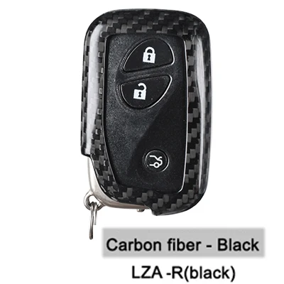 LZA-R(Black) Чехол для автомобильных ключей из углеродного волокна для Lexus NX GS RX IS ES GX LX RC 200 250 350 LS 450H 300H чехол для ключей аксессуары для ключей - Название цвета: LZA-R(Black)