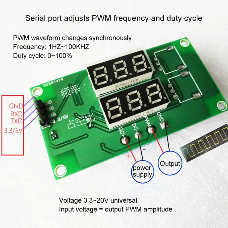 Генератор сигналов ШИМ Импульсный регулируемый Частотный рабочий цикл