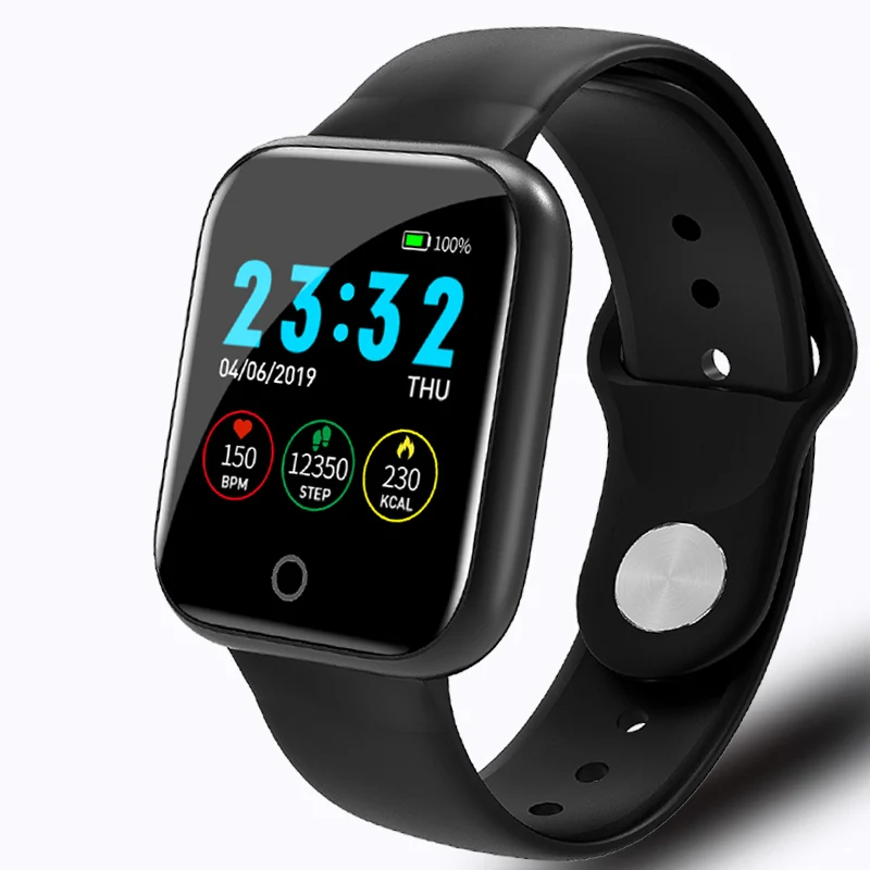 Black Спортивные Смарт-часы Timewolf с Bluetooth для мужчин и женщин, Смарт-часы с поддержкой IOS, IP68, водонепроницаемые Смарт-часы для телефона Android - Цвет: Black