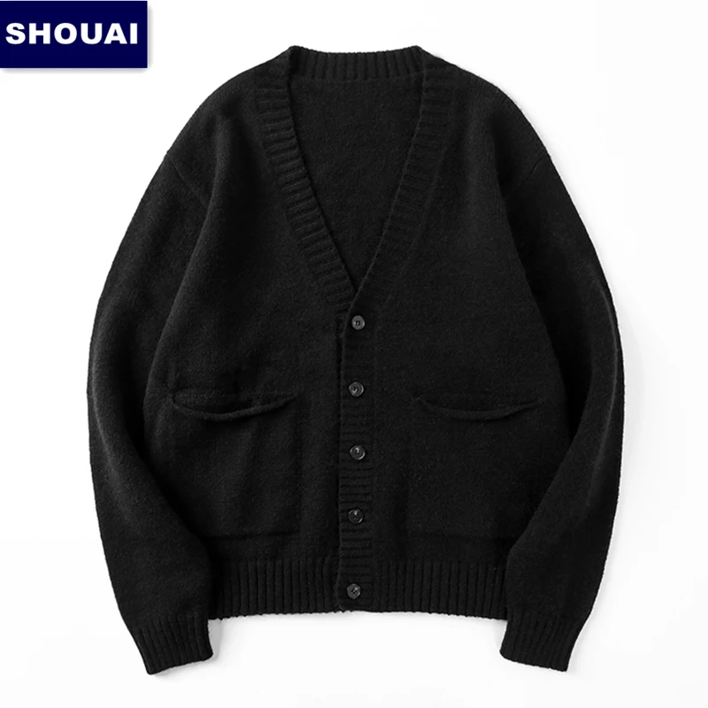 mens sweaters on sale Autumn and winter men's V-neck cardigan fashion city leisure best loose all-match coat knit sweater size S-XL formal sweater for men Sweaters