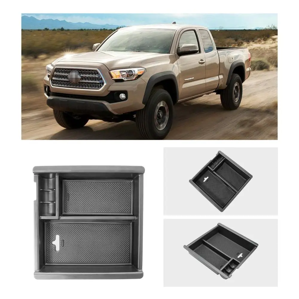 LFOTPP Автомобильная Центральная коробка для хранения для Toyota Tacoma Нескользящий Резиновый подлокотник коробка управления коробка для хранения Авто аксессуары для интерьера