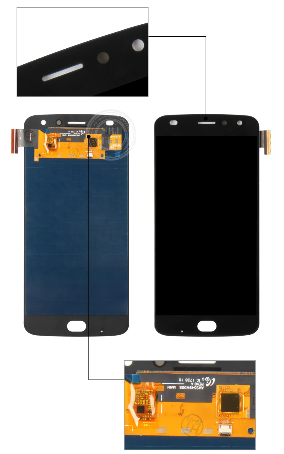 Srjtek For Motorola Moto Z2 Play LCD Touch Digitizer Sensor Glass Full Assembly 5.5'' Z2 Play screen Display XT1710-01/07/08/10
