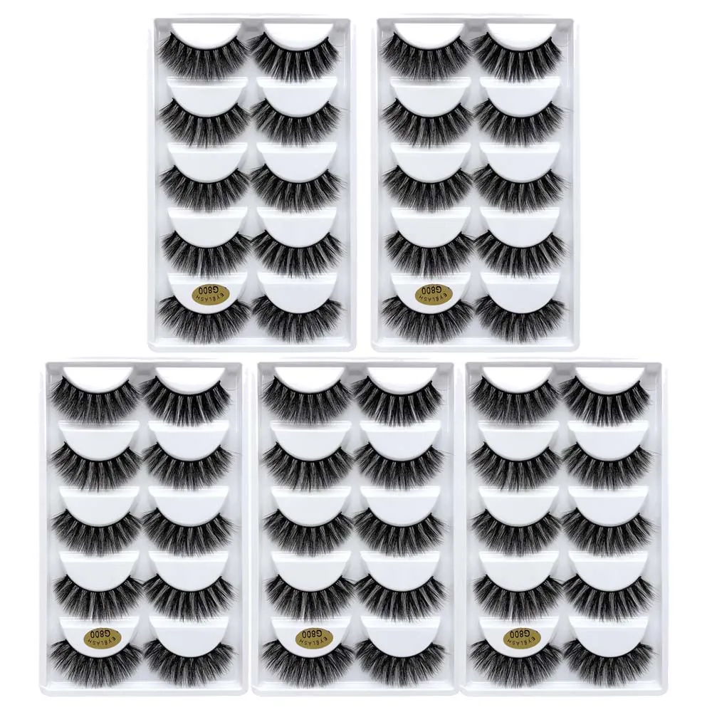 G800(25pairs) 25 пар 3D норковые ресницы оптом натуральные накладные ресницы 11style ресницы мягкие пышные Накладные ресницы макияж комплект Cilios g800 - Цвет: G800(25pairs)