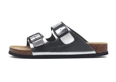 4 FeiYiTu/Новинка; летние пляжные шлепанцы на пробковой подошве; повседневные сандалии-сабо с двойной пряжкой; женские шлепанцы без застежки; Размеры 35-45 - Цвет: 4