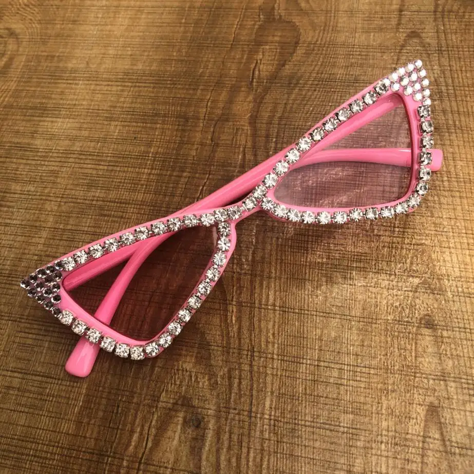 Kids Sunglasses Children Sunglasses 7 Colors Cute Kids Sunglasses Diamond Cat Eye Baby Sun Glasses 4-12 Year Children Eyewear UV400 Luxury Gafas de