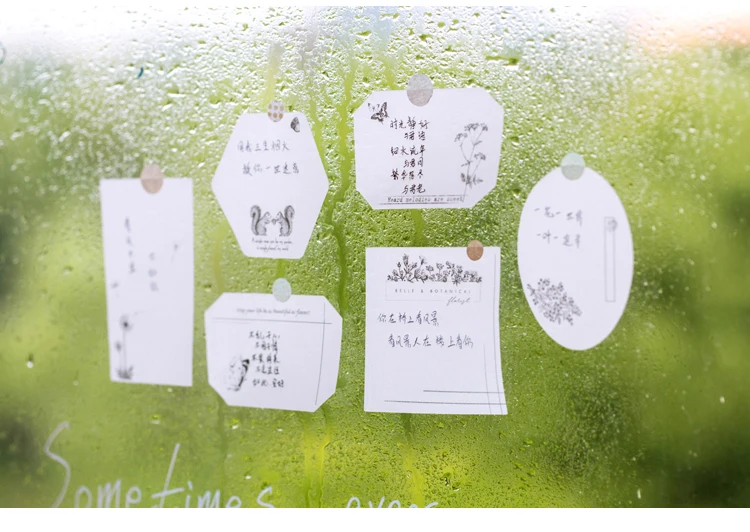 Винтажная прозрачная кислотная бумага растения животные бабочка блокнот для заметок клейкие заметки Эсколар школьные закладки метка блокнота