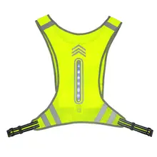 СВЕТОДИОДНЫЙ беспроводной жилет, светоотражающий светящийся жилет для активного отдыха на велосипеде, спорта, ночного бега