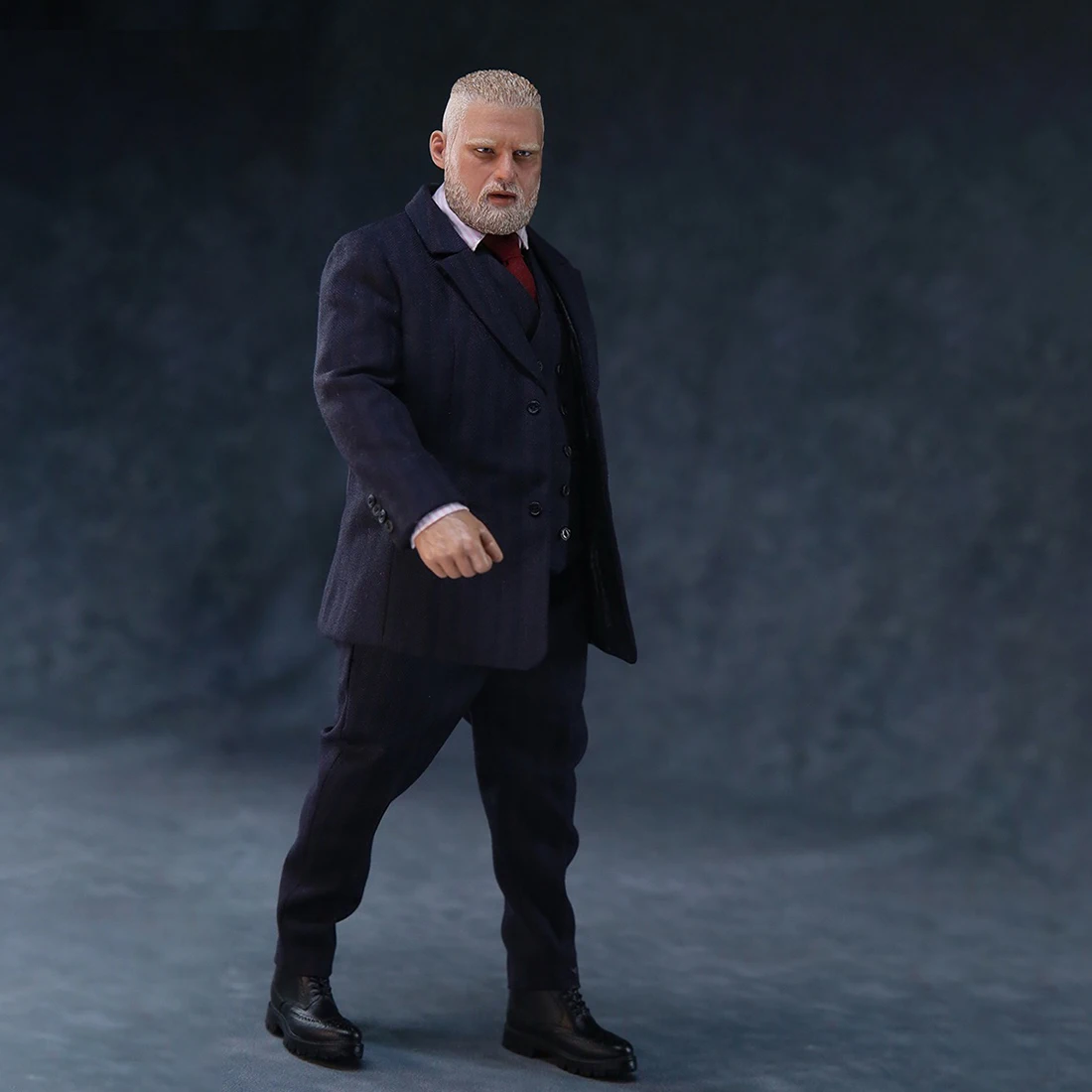Высокое качество 1/6 30 см фигурка Реалистичная хедsculpt DIY толстый мужской босс люди модель-черный костюм
