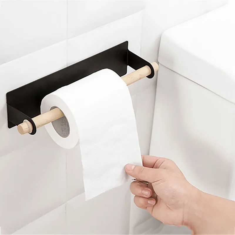 1 шт., кухонный самоклеящийся держатель для рулона бумаги, вешалка для хранения полотенец, тканевая вешалка на шкаф, подвесная полка для ванной комнаты, держатель для туалетной бумаги