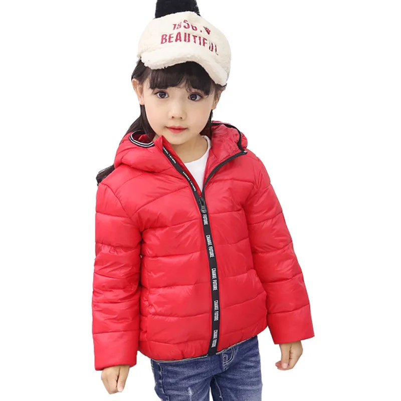 Детская зимняя куртка, зимняя куртка для мальчиков, Детская куртка-пуховик для девочек, пальто, верхняя одежда с капюшоном, парка, размеры 4, 6, 7, 9, 10 - Цвет: K39-YCY2Red