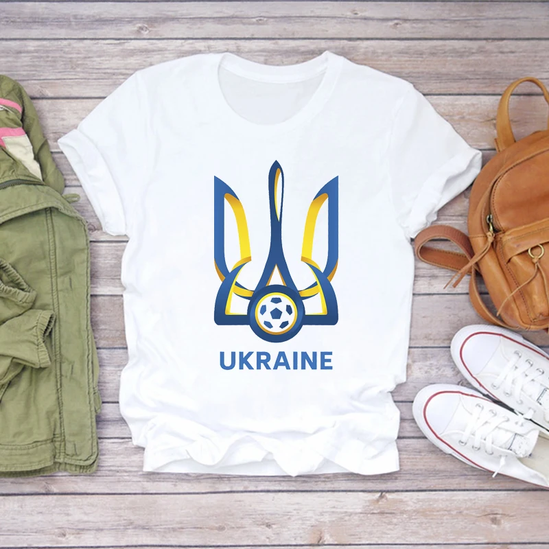 

2021 Logo Ukraine T Shirt Ukrainian Female T-Shirt Harajuku Tshirt 90s Tee Souvenir Confortable Tee Short Sleeve T-Shirts