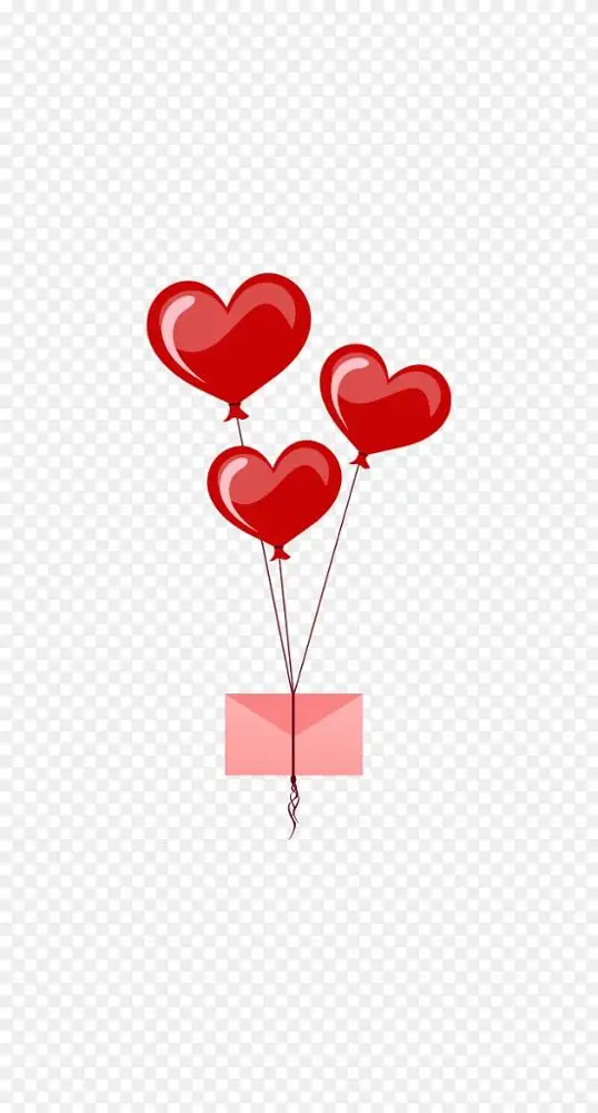 png心脏气球情人节剪贴画情人节心形气球图片