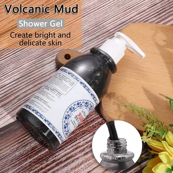 

250ml Body Care Volcanic Mud Shower Gel Deep Clean Wash Shower Gel Body Skin Fast Whitening Moisturizing