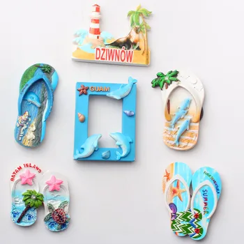 

3D Fridge Magnets Ocean view Travel Souvenir Refrigerator Magnetic Sticker Craft Home Decor