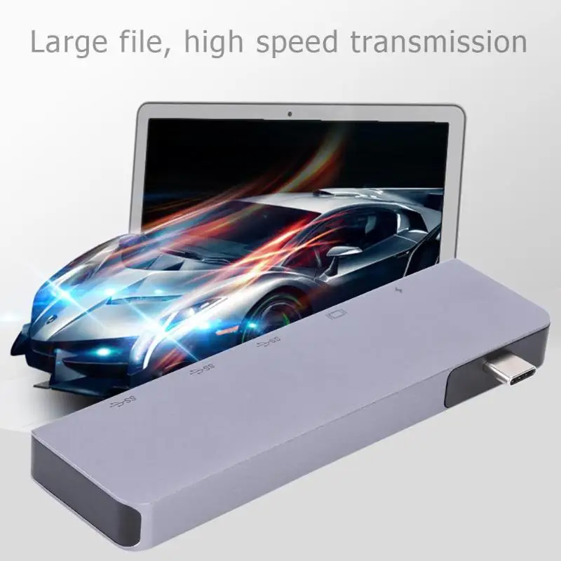 5 в 1 USB TYPE-C концентратор USB-C до 4K HDMI USB TYPE-C адаптер Многофункциональная док-станция для ноутбука для ПК ноутбука
